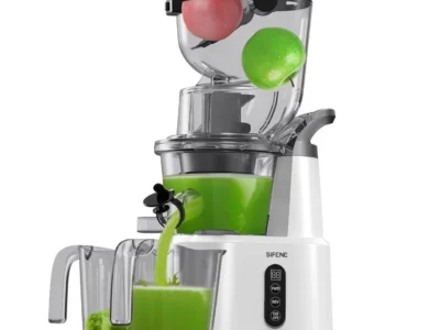 BPA-Free Cold Press Juicer - 83mm Large Mouth, Whole Slow Chewing Juicer for Fruits and Vegetables