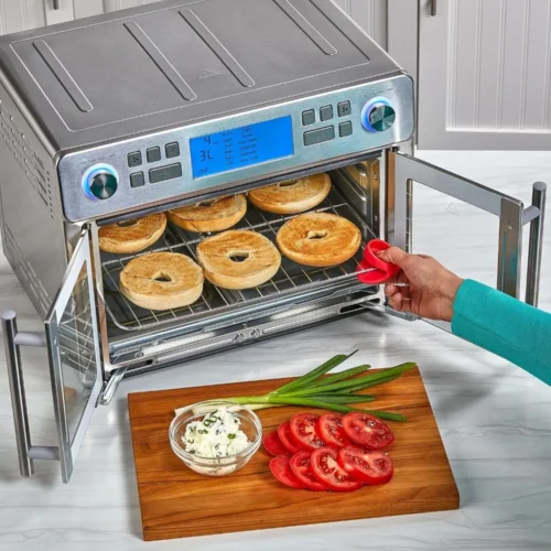 Double Zone Air Fryer Oven Combo – French Doors, 25QT Capacity, QuickSync Technology