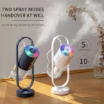 Portable Mini Humidifier - 200ml Office & Bedroom Spray with 360° Rotation and Color LED Night Light