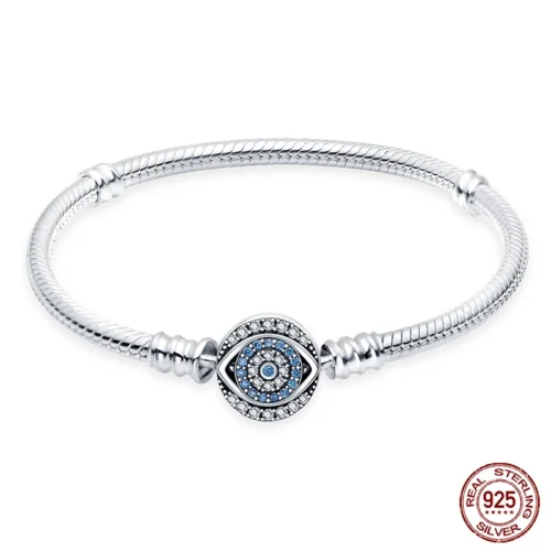 Exquisite 925 Silver DIY Charm Bracelet – Trendy Birthday Jewelry Gift for Women