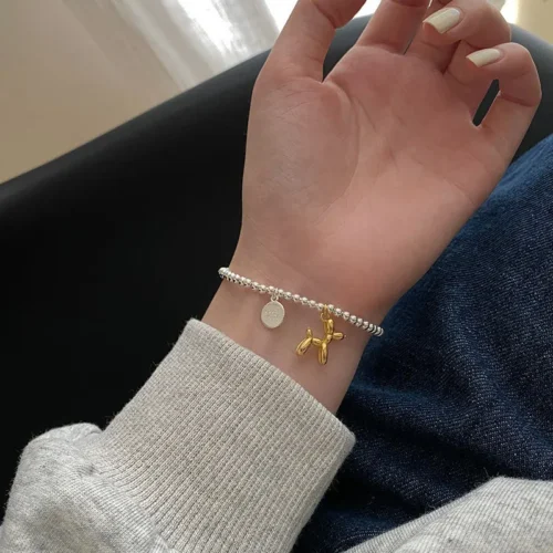 Exquisite 925 Sterling Silver Bracelet – Thai Silver Lucky Punk Jewelry for Women