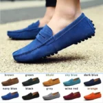 Men’s Genuine Leather Loafers – Casual Fashion Moccasins, Slip-On Flats, Large Sizes Available