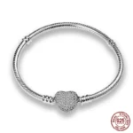 925 Silver Bracelet - 17-20CM Fit DIY Charms, Birthday Jewelry Gifts