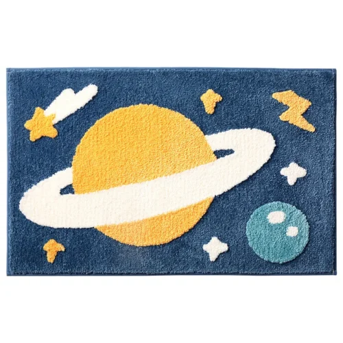 Cartoon Space Series Bath Mat - Super Soft Absorbent Fiber, Thick Flocked Quick-Drying Non-Slip Bathroom Rug - Image 5