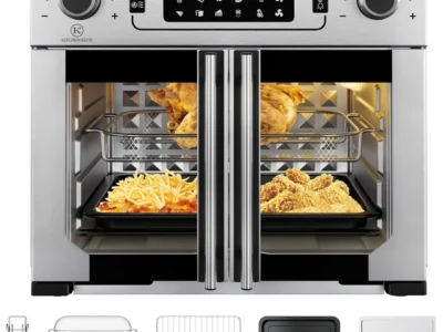 Ultimate 10-in-1 Toaster Oven Air Fryer Combo – 25QT, Touch Screen, French Doors