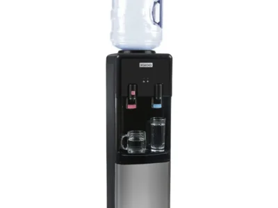 Top Loading Hot and Cold Water Dispenser - Water Cooler for 3 and 5 Gallon Bottles with Child Safety Lock