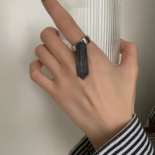 Vibrant Geometric Tassel Rings – Adjustable Party Jewelry for Women and Men