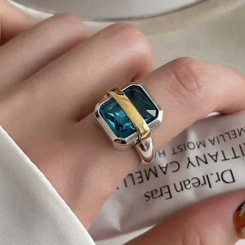 Exquisite 925 Sterling Silver Geometric Ring – Handmade Irregular Strip Design, Christmas Gift for Women
