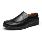 Genuine Leather Men's Casual Shoes - Luxury Brand Loafers, Breathable Slip-On Moccasins, Plus Sizes Available