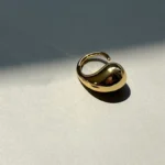 New Fashion Designer Water Drop Ring - Gold and Silver Colors, Trendy Luxury Jewelry for Women