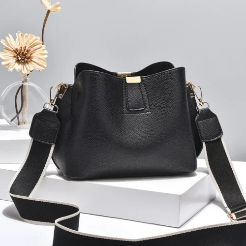 New Luxury Designer Women's Shoulder Bags | Leather Bucket Purses and Crossbody Handbags - Image 5
