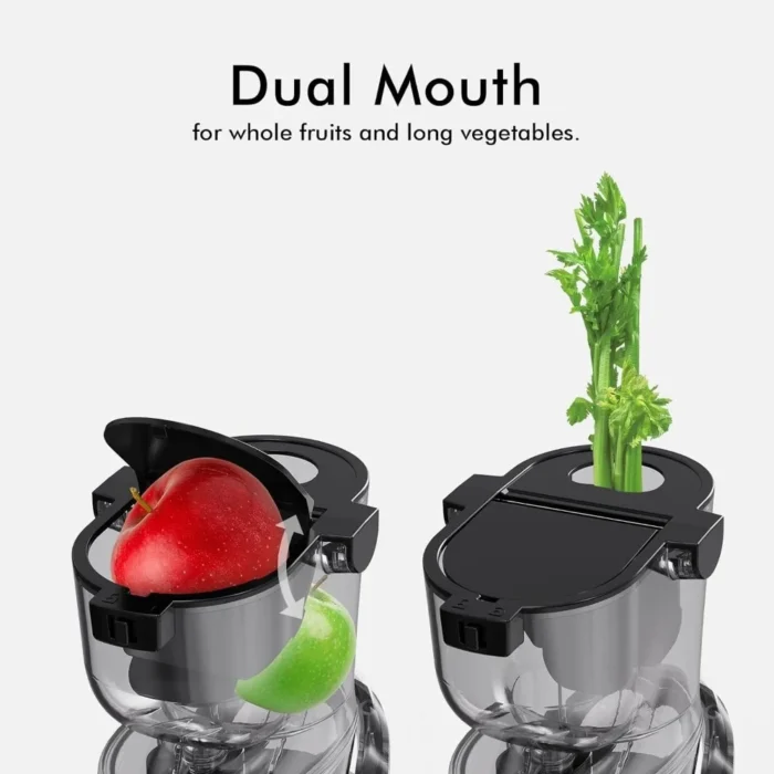 BPA-Free Cold Press Juicer - 83mm Large Mouth, Whole Slow Chewing Juicer for Fruits and Vegetables