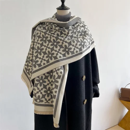 Trendy Designer Scarf for Women – Floral Winter Fashion by IROJEFF