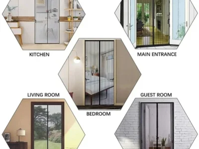 Premium Magnetic Anti-Mosquito Door Curtain | Self-Adhesive Mesh for No Punching Installation | Keep Out Mosquitoes, Insects, and Flies