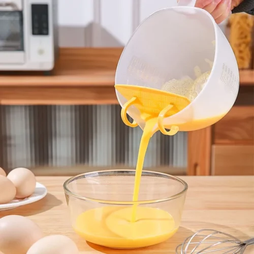 1L Baking Whisk Measuring Cup – Large Capacity Plastic Mixing Bowl with Scale