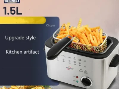 Upgraded Small Electric Fryer - Household and Commercial Multi-Function Fuel-Efficient Fryer with Electric Heating Pot