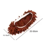 2Pcs Chenille Mop Slipper Shoe Covers - Washable and Reusable Dust and Pet Hair Cleaners - Foot Socks for Floor Cleaning