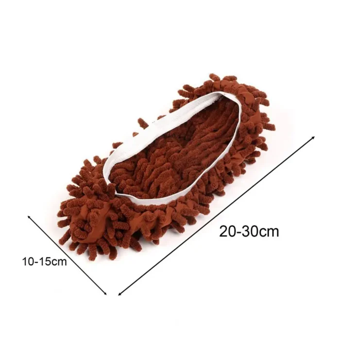 2Pcs Chenille Mop Slipper Shoe Covers - Washable and Reusable Dust and Pet Hair Cleaners - Foot Socks for Floor Cleaning