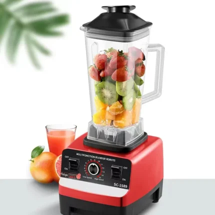 2000ML Heavy Duty Commercial Blender - High Power Stationary Mixer, Food Processor, and Juicer for Smoothies and Kitchen Use