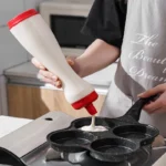 Hand-Cranked Pancake Batter Dispenser - Mixing Bottle for Cupcakes, Pancakes, and Crepes