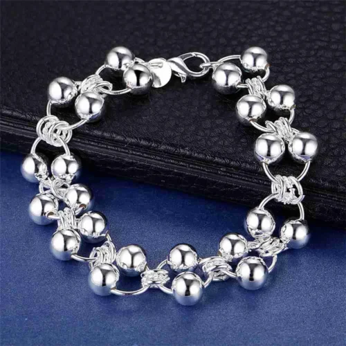 Exquisite 925 Sterling Silver Unique Bracelet – High-Quality Unisex Fashion Jewelry