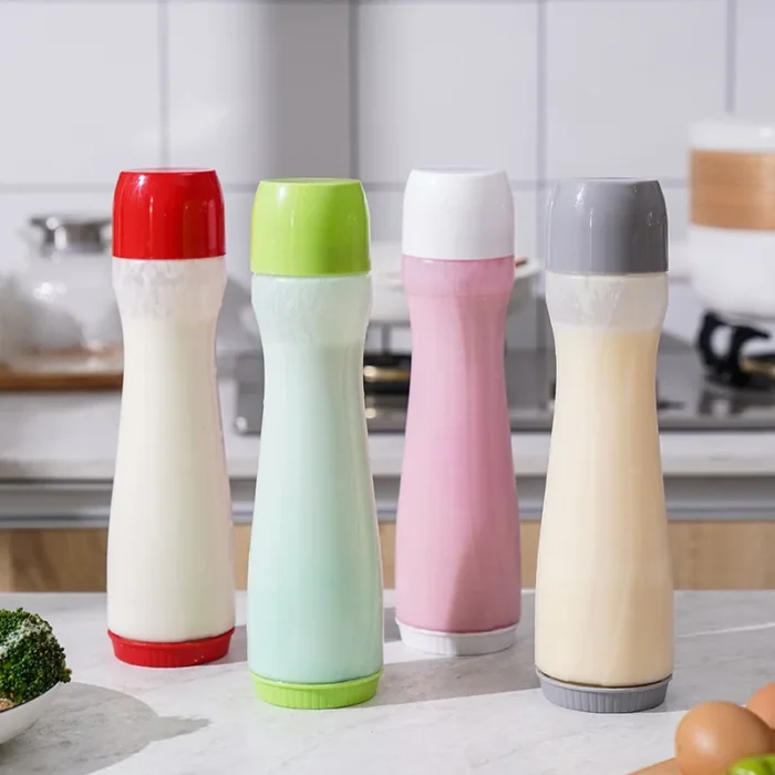 Hand-Cranked Pancake Batter Dispenser - Mixing Bottle for Cupcakes, Pancakes, and Crepes