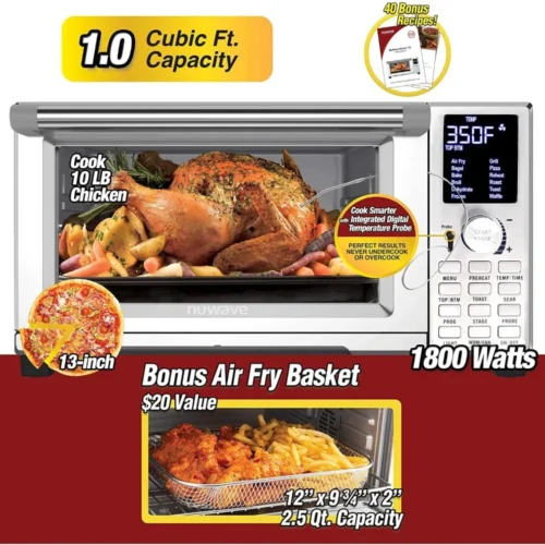 30QT Large Capacity Toaster Oven Air Fryer Combo – Multi-Layer Cooking, Fits Whole Chicken & 13" Pizza