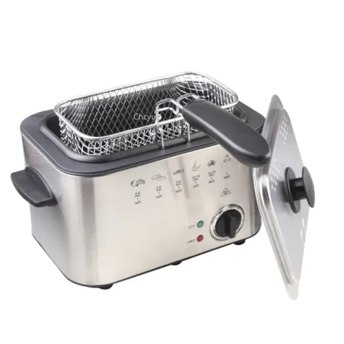 Upgraded Small Electric Fryer – Multi-Function Household & Commercial Fryer