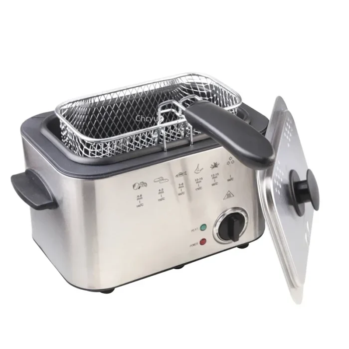 Upgraded Small Electric Fryer - Household and Commercial Multi-Function Fuel-Efficient Fryer with Electric Heating Pot