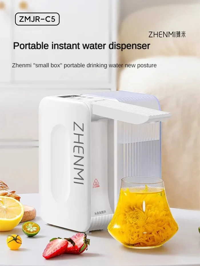 Portable Instant Water Dispenser - Mini Hot Water Tabletop Quick Heating Boiler for Business Trips