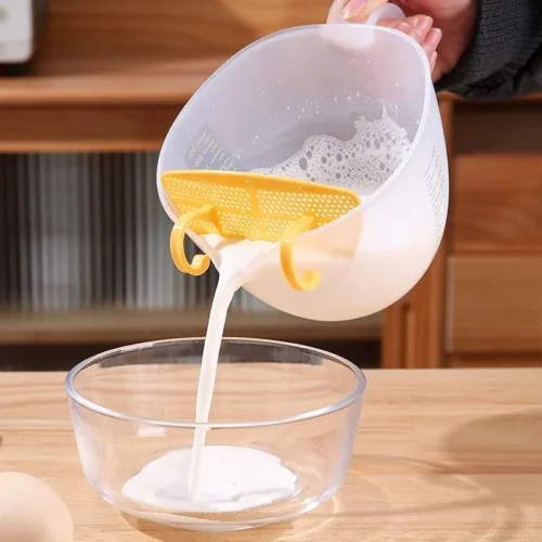 1L Baking Whisk Measuring Cup – Large Capacity Plastic Mixing Bowl with Scale