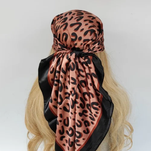 Luxury Square Silk Scarf for Women – Elegant Four-Season Headband
