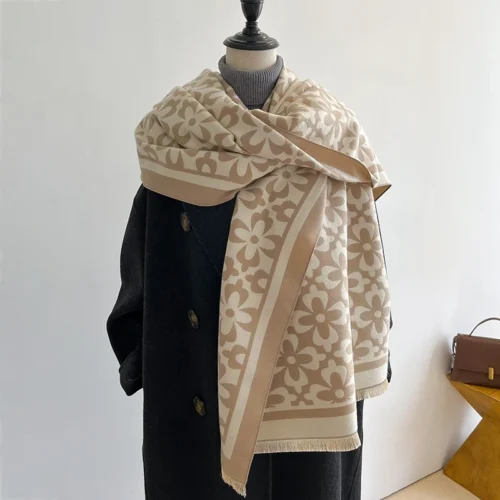 Trendy Designer Scarf for Women – Floral Winter Fashion by IROJEFF