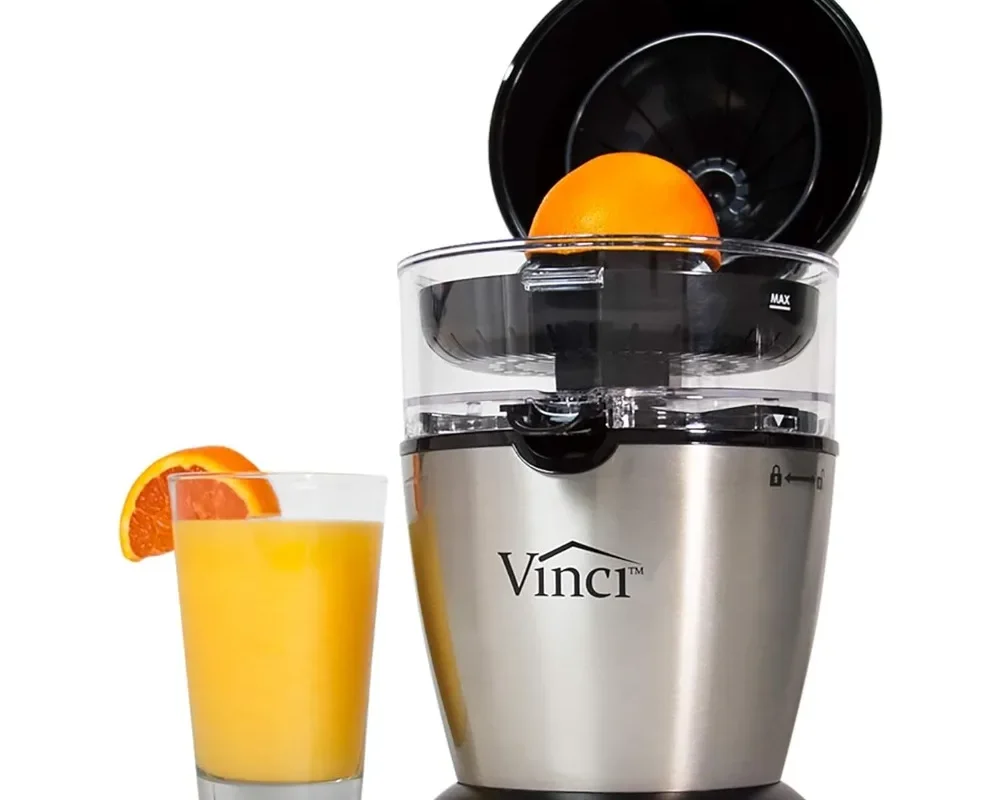 Hands-Free Electric Citrus Juicer - 1-Button Orange, Lime, Grapefruit, Lemon Squeezer, Easy to Clean Juicer Machine