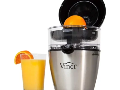 Hands-Free Electric Citrus Juicer - 1-Button Orange, Lime, Grapefruit, Lemon Squeezer, Easy to Clean Juicer Machine