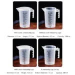 Thickening Plastic Measuring Cup - Food Grade, Transparent, Graduated Cups in 500/1000/2000/5000ml for Kitchen and Experiments