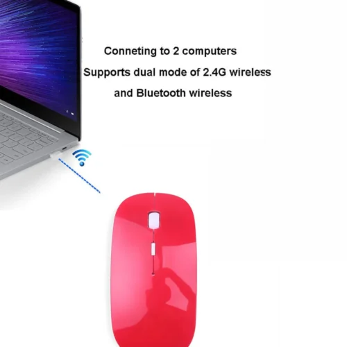 2.4GHz Wireless Mouse, 1600DPI, Ultra-Thin, USB Receiver, Slim Design for Mac, PC, Laptop