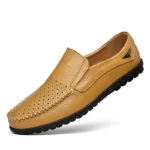 Genuine Leather Men's Casual Shoes - Luxury Brand Loafers, Breathable Slip-On Moccasins, Plus Sizes Available