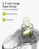 Compact Centrifugal Juice Maker - 3-Speed Juice Extractor for Fruits & Vegetables, User-Friendly, Easy-Clean, White