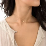 Fashion Layered Gold Chain Necklace - Imitation Pearls, Geometric Choker for Women