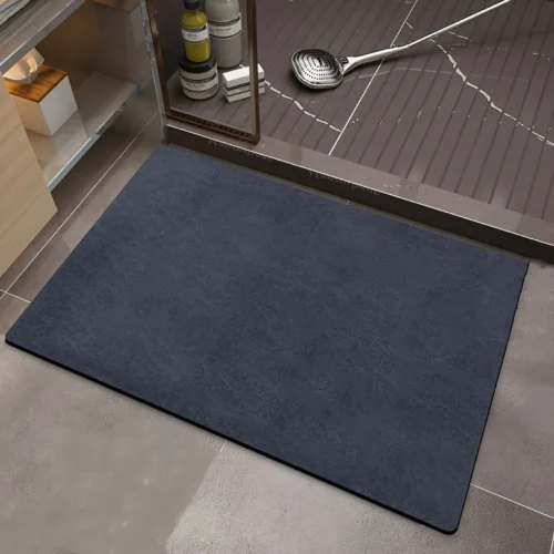 Solid Color Bath Mat - Super Absorbent, Quick Drying, Non-Slip Floor Rug, Decorative Entrance Carpet for Home and Living Room - Image 2
