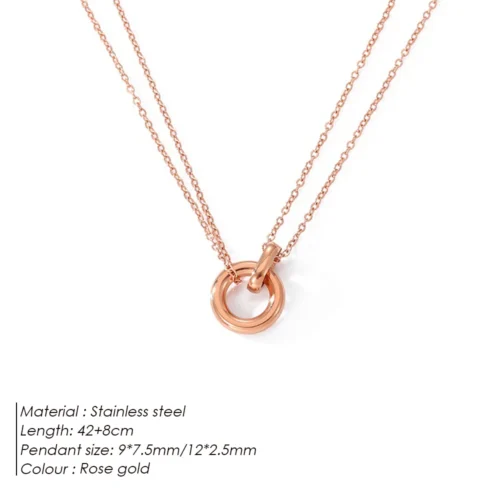 Stunning 316L Stainless Steel Pendant Necklace – Trendy Choker Jewelry for Women