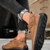 Handmade Leather Men's Casual Slip-On Loafers - Breathable Flats, Fashion Moccasins, Tooling Shoes, Plus Sizes Available