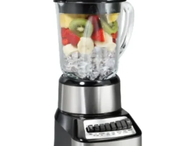 Crusher Blender for Shakes and Smoothies - 40 Oz Glass Jar, 14 Functions, Ice Sabre Blades, 700 Watts