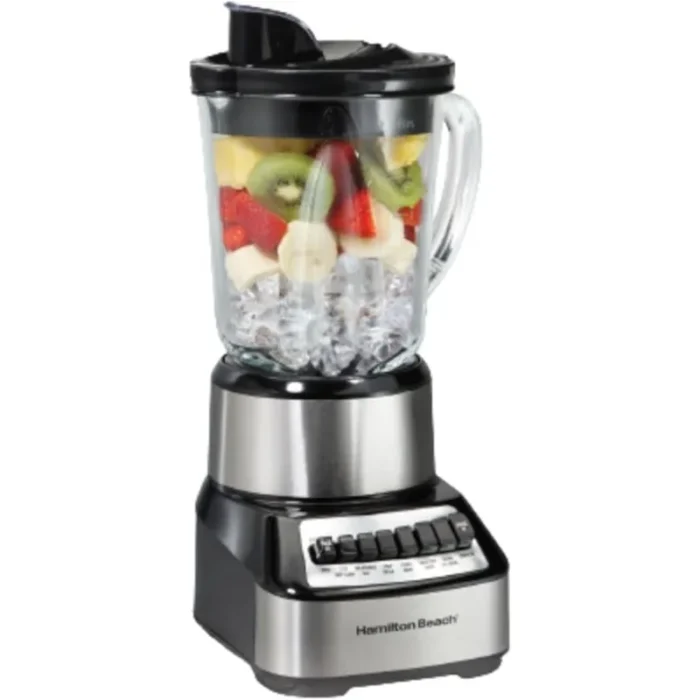 Crusher Blender for Shakes and Smoothies - 40 Oz Glass Jar, 14 Functions, Ice Sabre Blades, 700 Watts