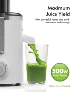 Compact Centrifugal Juice Maker - 3-Speed Juice Extractor for Fruits & Vegetables, User-Friendly, Easy-Clean, White