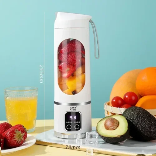 Electric Mini Portable Juicer Blender – Compact Smoothie Maker, Multifunction Fruit Mixer for On-the-Go Juicing