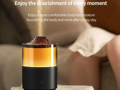 Humidifier New Cool Flame Lamp Colorful Small Mini Silent Desktop Ambient Lamp Volcano Humidifier Aromatherapy Machine