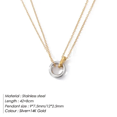 Stunning 316L Stainless Steel Pendant Necklace – Trendy Choker Jewelry for Women