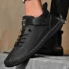 Handmade Leather Men's Casual Slip-On Loafers - Breathable Flats, Fashion Moccasins, Tooling Shoes, Plus Sizes Available - Image 3